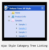 Ajax Style Category Tree Listing Frame Scrolling Tree