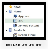 Apex Extjs Drag Drop Tree Tree Bar Menu Horizontal