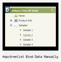 Aspxtreelist Bind Data Manually Horizontal Tree Menus