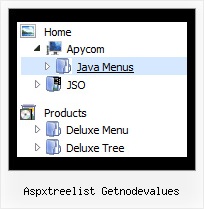 Aspxtreelist Getnodevalues Tree Expand Menus