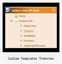 Custom Templates Treeview Tree Roll Over Menu