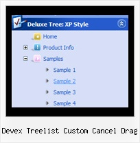 Devex Treelist Custom Cancel Drag Start Menu Tree