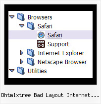 Dhtmlxtree Bad Layout Internet Explorer Tree Pulldown Menus