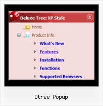 Dtree Popup Tree Hide Bar