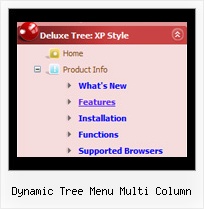 Dynamic Tree Menu Multi Column Menu Deroulant Tree View