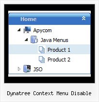 Dynatree Context Menu Disable Tree Toolbar Menu