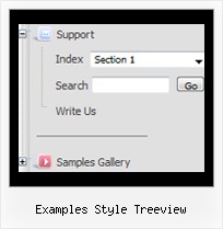 Examples Style Treeview Rolldown Menu Tree