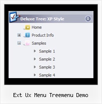 Ext Ux Menu Treemenu Demo Javascript Horizontal Menu Tree
