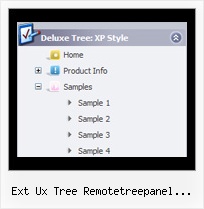 Ext Ux Tree Remotetreepanel Initialization Tree Change Menu Bar