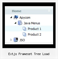 Extjs Frameset Tree Load Menu Dropdown Tree