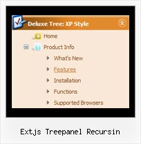 Extjs Treepanel Recursin Tree Expanding Menu Navigation