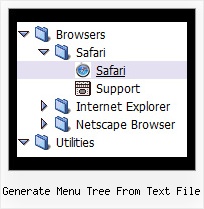 Generate Menu Tree From Text File Collapsible Javascript Tree