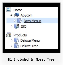 H1 Included In Moset Tree Cascading Javascript Tree