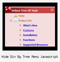Hide Div By Tree Menu Javascript Menu Horizontal Tree Over