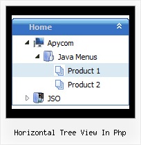 Horizontal Tree View In Php Tree Roll Over Menu