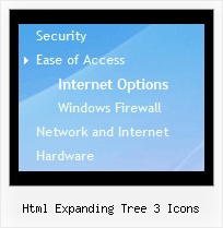 Html Expanding Tree 3 Icons Menu Tree Down