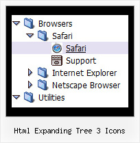 Html Expanding Tree 3 Icons Tree Expanding Navigation Menu