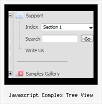 Javascript Complex Tree View Tree Mouseover Example