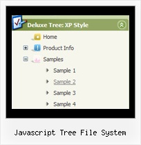 Javascript Tree File System Tree Menu Slide