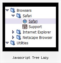 Javascript Tree Lazy Hover Tree