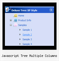 Javascript Tree Multiple Columns Style Menu Tree