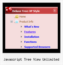 Javascript Tree View Unlimited Dynamic Menu Bar Tree
