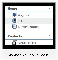 Javascript Tree Windows Menu Slide Tree Example