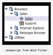 Javascript Tree With Filter Tree Escrolling Submenus