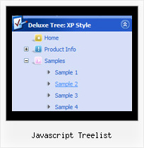 Javascript Treelist Slide Down Menus Tree