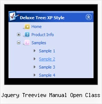 Jquery Treeview Manual Open Class Tree View Example