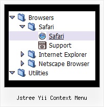 Jstree Yii Context Menu Dhtml Tree View