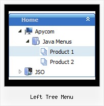 Left Tree Menu Popup Menu Tree