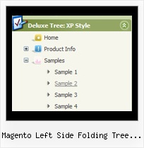 Magento Left Side Folding Tree Navigation Vertical Dropdown Menu Item Tree