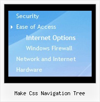 Make Css Navigation Tree Trees Mouseover