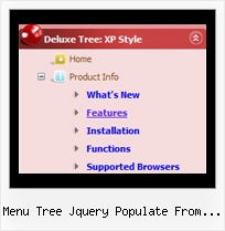 Menu Tree Jquery Populate From Database Rollover Menu And Tree
