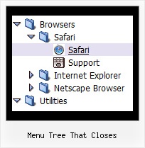 Menu Tree That Closes Drop Down Menus Tree