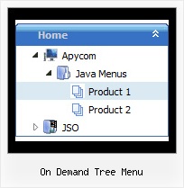 On Demand Tree Menu Top Bar Navigation Tree