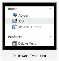 On Demand Tree Menu Tree Drop Down Menu Sample