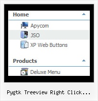 Pygtk Treeview Right Click Context Menu Slide Down Tree Menu