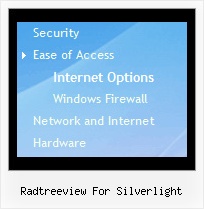 Radtreeview For Silverlight Tree Rollover Dropdown