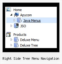 Right Side Tree Menu Navigation Drop Down Tree Menu