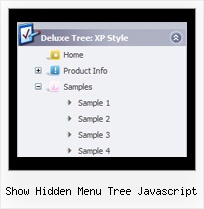 Show Hidden Menu Tree Javascript Tree Drop Down Menu Samples