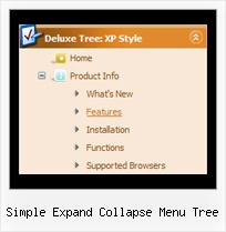 Simple Expand Collapse Menu Tree Floating Navigation Tree