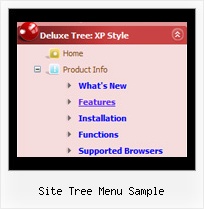 Site Tree Menu Sample Tree Text Transition Effects
