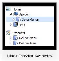 Tabbed Treeview Javascript Tree Top Drop Down Menu