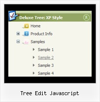 Tree Edit Javascript Top Menu Tree