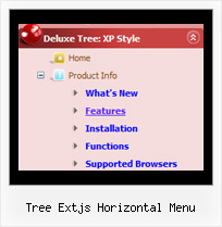 Tree Extjs Horizontal Menu Rollover Xp Style Tree