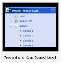 Treeandmenu Keep Opened Level Tree Source
