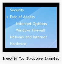 Treegrid Toc Structure Examples Tree Code Menu Cascade Vertical
