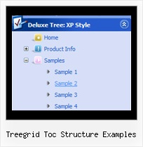 Treegrid Toc Structure Examples Style Menu Tree